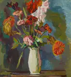 Duncan Grant, STILL LIFE - FLOWERS, c.1930s, oil on canvas