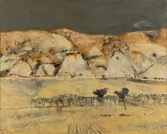 Heinz Inlander, HILLS NEAR SAN QUIRICO, 1956, oil on canvas