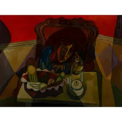 Robert MacBryde, A WEE GLASGOW BUDDY, oil on canvas