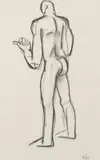 Keith Vaughan, STANDING NUDE, 1960, pencil on paper