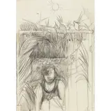 Graham Sutherland, CABIN PALM / CACTUS (DOUBLE-SIDED DRAWING), 1948, pencil on paper