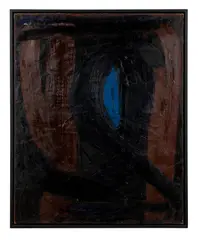 Stephen Gilbert, BLUE, RED, BROWN ABSTRACT, 1950, oil on canvas