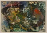 Austin Cooper, CONGERIES 85, 1957, mixed media and collage on cardboard