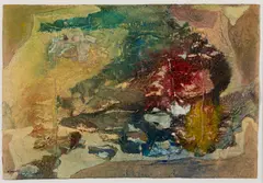 Austin Cooper, TRAJECT 66, 1958, mixed media and collage on card