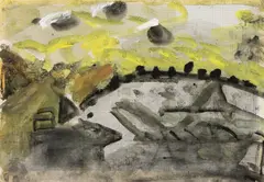 Piotr Potworowski, POLISH LANDSCAPE, watercolour