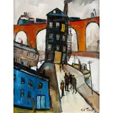 William Ralph Turner, THE TUGBOAT, STOCKPORT, oil on canvas-board