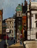 Charles James McCall, THE ALDWYCH, LONDON, 1965, oil on board