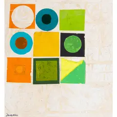 Jacqueline Groag, TWO UNTITLED DESIGNS, oil and collage on paper