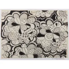 Jacqueline Groag, FLOWERS, pen and ink on tracing paper