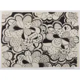 Jacqueline Groag, FLOWERS, pen and ink on tracing paper