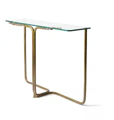 Novello Finotti, CONSOLE TABLE, c.1980, bronze and glass