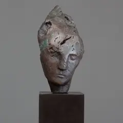 Emily Young, QUARTZITE CRYSTAL DRYAD I (BRONZE), 2024, patinated bronze