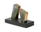 Denis Mitchell, BROOKA, 1972, patinated and polished bronze on slate
