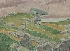 Denis Mitchell, CORNISH LANDSCAPE, 1936, oil on board