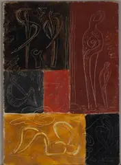 Denis Mitchell, FIGURAL STUDIES, oil on board