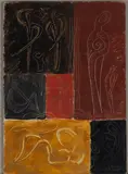 Denis Mitchell, FIGURAL STUDIES, oil on board