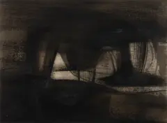 Alexander Mackenzie, DRAWING (RECLINING), 1960, oil and charcoal on paper