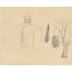 Ben Nicholson, ST. REMY, pencil on paper