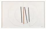 Derek Carruthers, RED VERTICAL, 1960, oil on board with relief elements