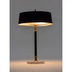 Angelo Brotto, TABLE LAMP, marble, Perspex and brass, the top brass finial functioning as the switch, rotating to operate three light settings