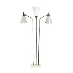 Giuseppe Ostuni, FLOOR LAMP, DESIGNED c.1952, Perspex and marble, telescopic and adjustable