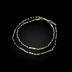 Wendy Ramshaw, LINE ENAMEL NECKLACE, yellow metal and enamel