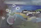 Tessa Newcomb, MICHAELMAS DAISIES, 1996, further initialled and dated in pencil (lower left), oil on board