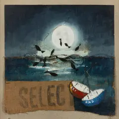 Keith Purser, MOON FISH, 1993, mixed media and collage on card