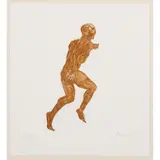 Elisabeth Frink, MAN, 1986 (WISEMAN 137), etching and aquatint on wove paper. Printed by Kelpra Studio. Published by Harpvale Books as the frontispiece for the deluxe edition of the Elisabeth Frink Sculpture - Catalogue Raisonné