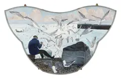 Laetitia Yhap, GUTTING & GULLS, 1987-88, oil on shaped board