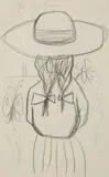 Charles Blackman, SCHOOL GIRL, pencil on paper