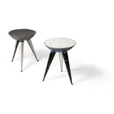 Hamed Ouattara, PAIR OF TABOURETS, 2016, re-calibrated and painted oil drums