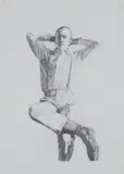 George Shaw, SKINHEAD, 1999, pencil on paper