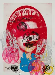 Jamie Reid, LIBERTY (RED), 2011, Inkjet print with acrylic screenprint additions on 310gsm Hahnemuhle paper, 6/10