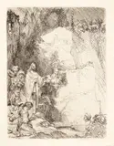 Rembrandt Harmenszoon van Rijn, THE RAISING OF LAZARUS (SMALL PLATE), 1642, Etching on laid paper, printed later