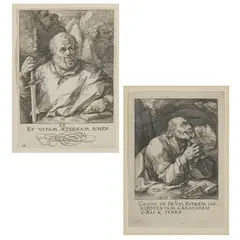 Hendrick Goltzius, TWO PRINTS FROM 'CHRIST, THE APOSTLES AND ST. PAUL WITH THE CREED:' SAINT PETER & ST MATTHIAS, 1589, Engraving