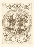 Daniel Hopfer, THE VIRGIN AND CHILD IN AN ORNAMENTAL FRAME, Engraving