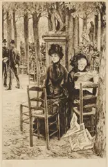 James Tissot, SANS DOT, 1885, Etching with drypoint