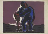 Josef Herman, MAN DIGGING, Lithograph, proof aside from the numbered edition
