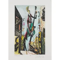 John Byrne, UNDERWOOD LANE, Hand-coloured screenprint, A.P.
