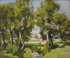 John Guthrie Spence Smith, NEAR CRAIGMILLAR, oil on board