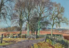 James McIntosh Patrick, MYLNEFIELD NEAR INVERGOWRIE, watercolour