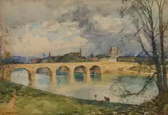 KELSO BRIDGE by Tom Scott, watercolour, sold Dec 2025