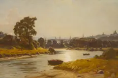 Duncan Cameron, STIRLING FROM THE RIVER, oil on canvas