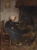 Robert Gemmell Hutchison, THE EVENING MEAL, oil on canvas
