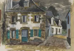 William Wilson, PONT AVEN, pen and ink and watercolour