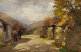 David Farquharson, THE SMITHY, oil on board