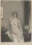 Stanley Cursiter, A NUDE, lithograph