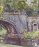 Francis Cadell, THE BRIDGE, watercolour