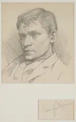 Harrington Mann, PORTRAIT STUDY OF THE ARTIST GEORGE PIRIE PRSA (SCOTTISH 1863-1946), pencil